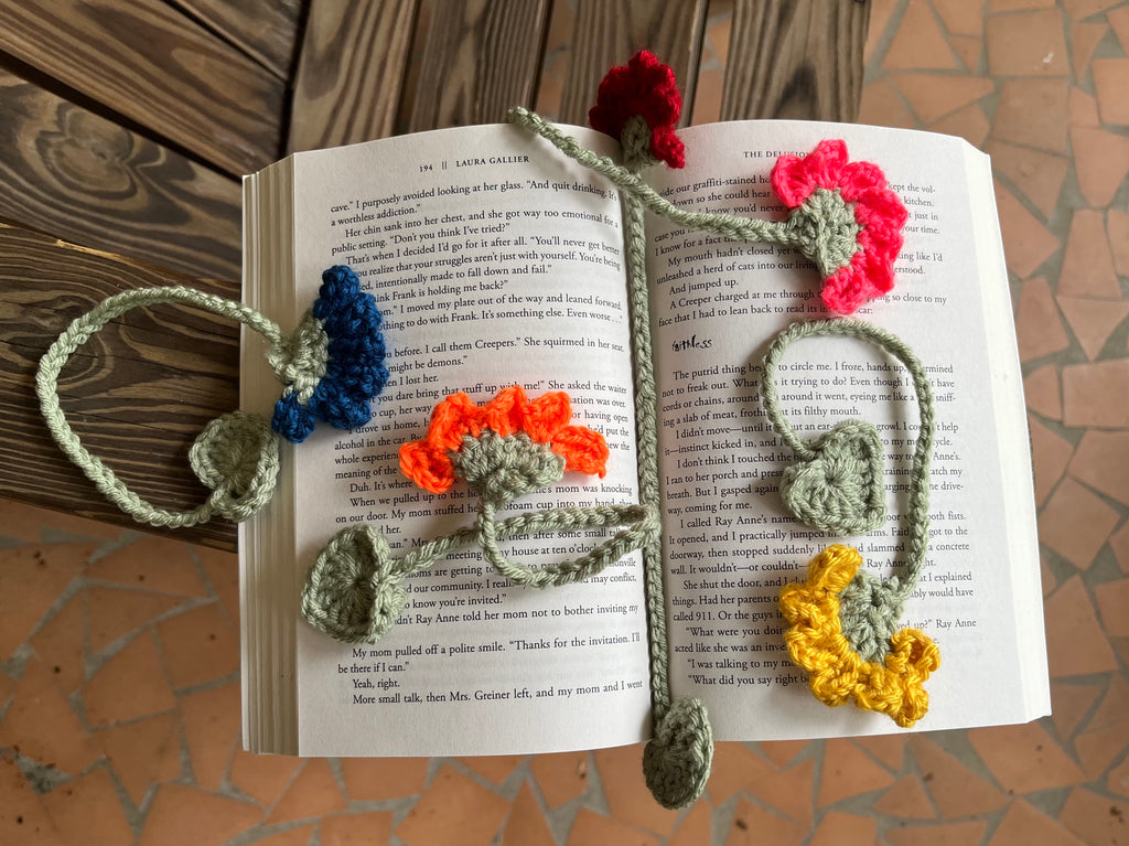 Flower Crochet Bookmark