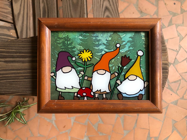 Gnome Painted Frame