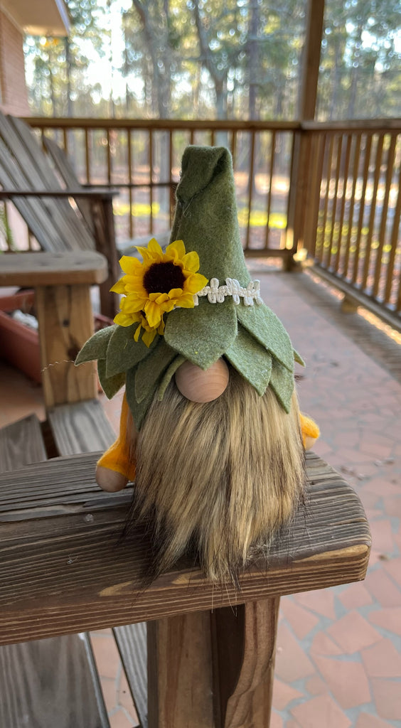 Sunflower Felt Gnome