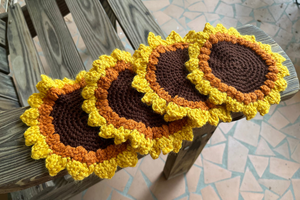 Sunflower Coaster Set