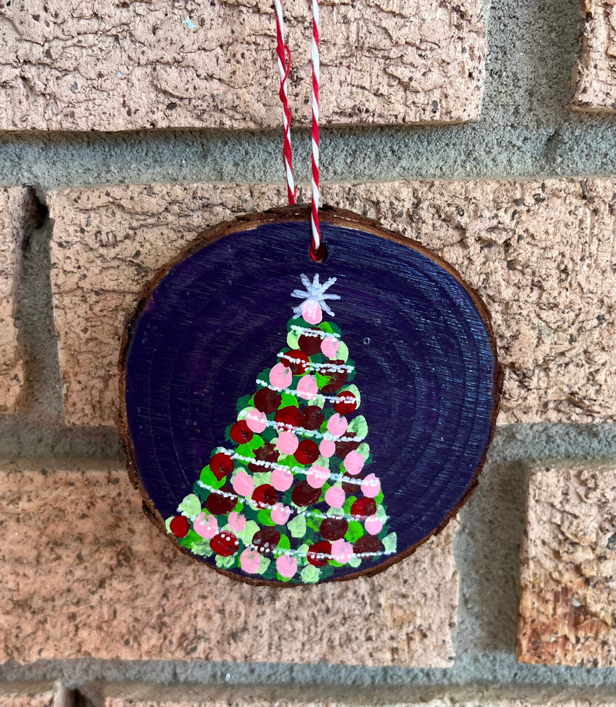 Christmas Hand Painted Wood Ornaments