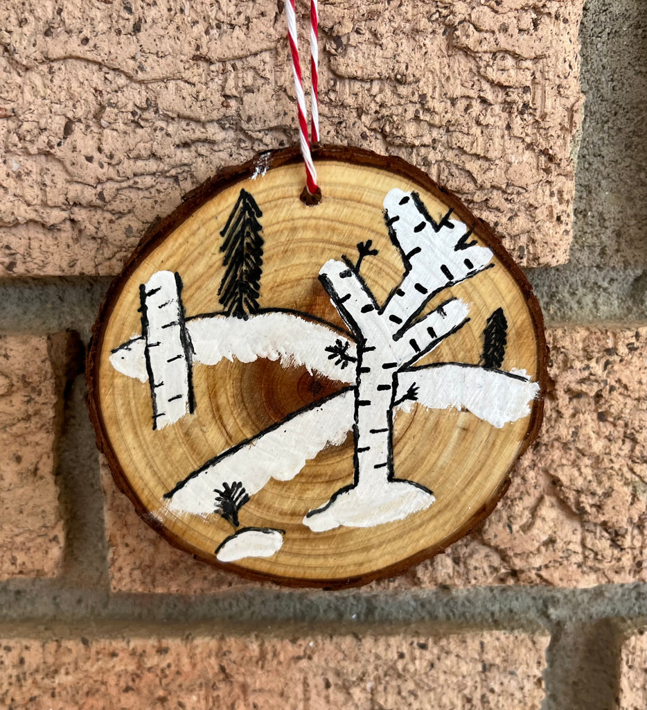 Christmas Hand Painted Wood Ornaments