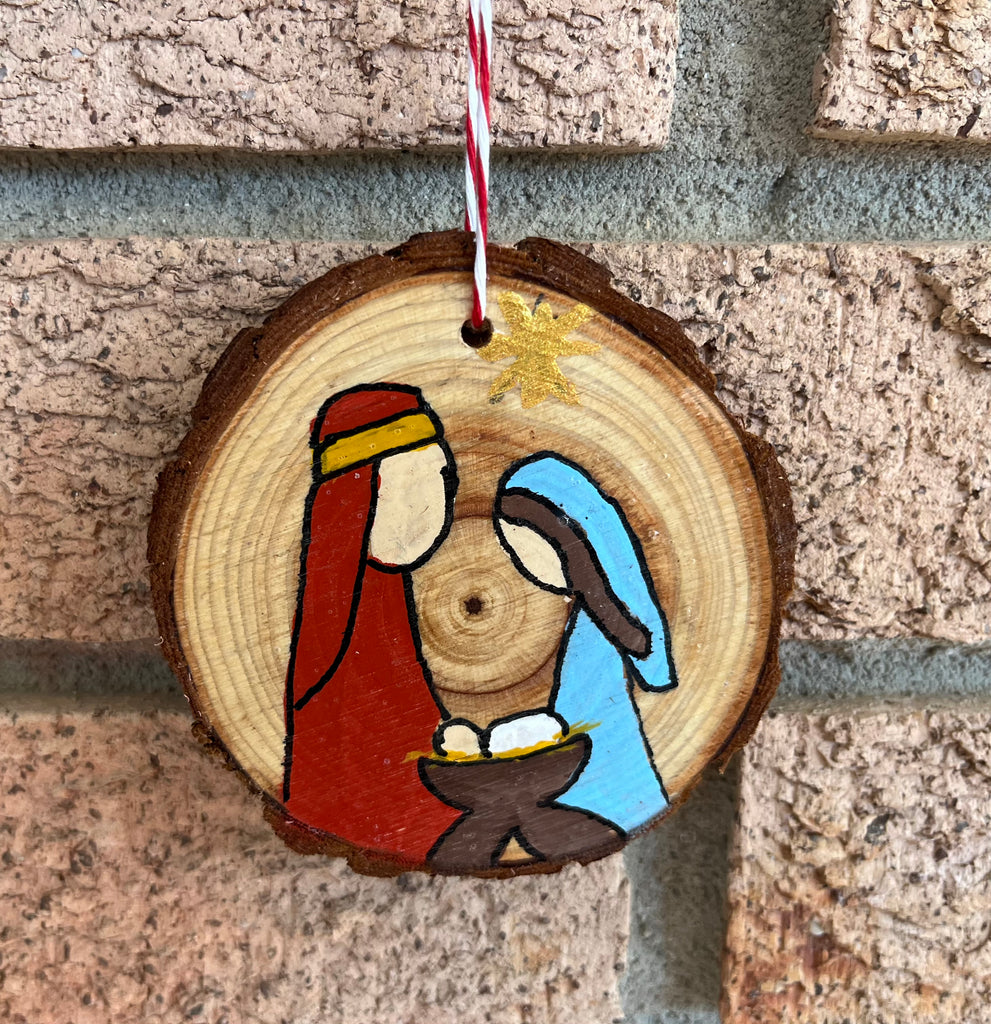Christmas Hand Painted Wood Ornaments