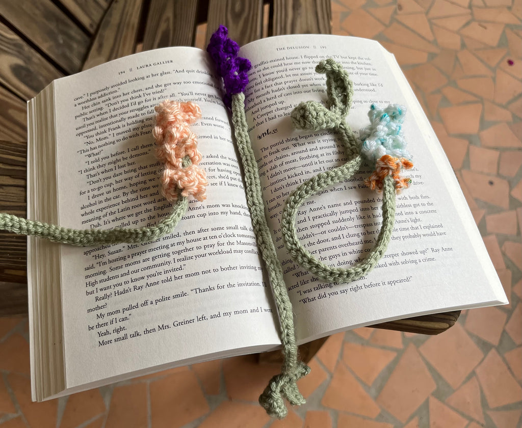 Lavender Crochet Bookmark
