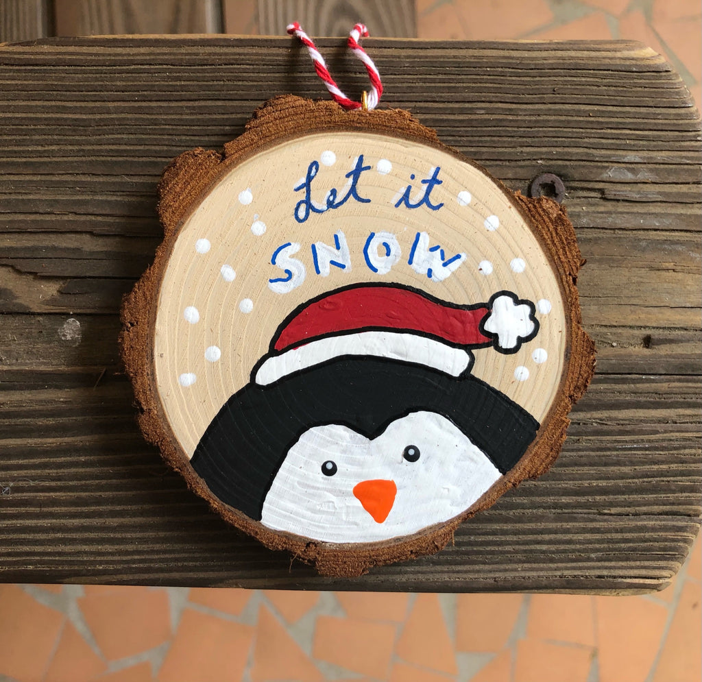 Christmas Hand Painted Wood Ornaments