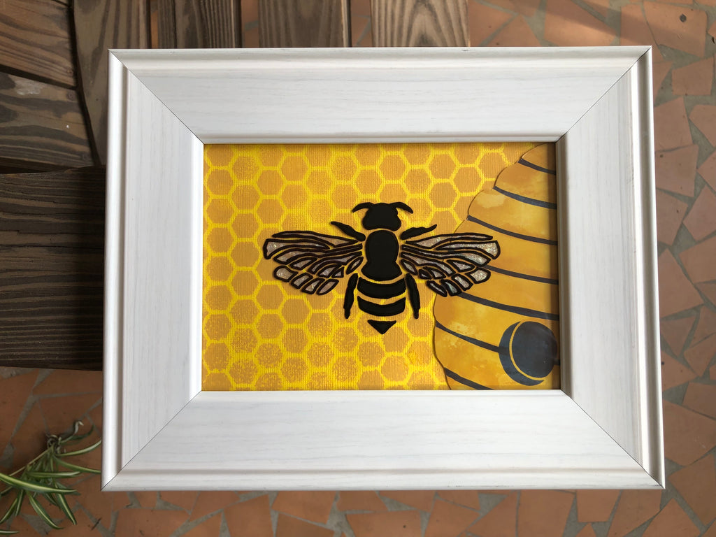 Bumble Bee Painted Frame