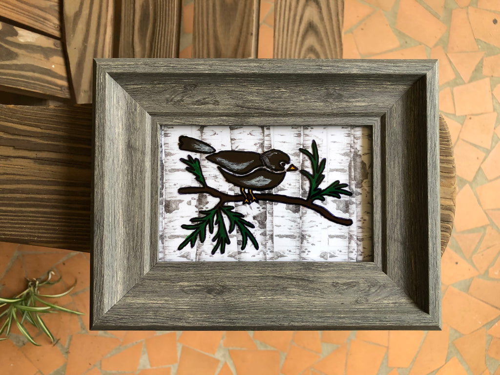 Sparrow Painted Frame