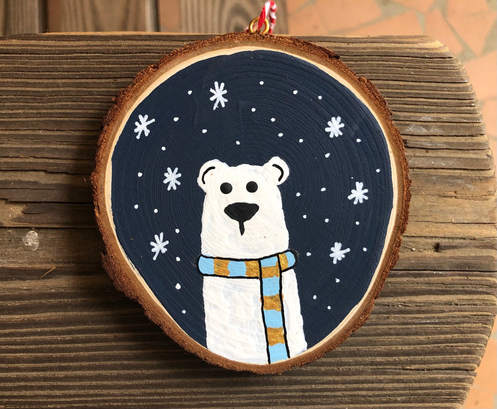 Christmas Hand Painted Wood Ornaments