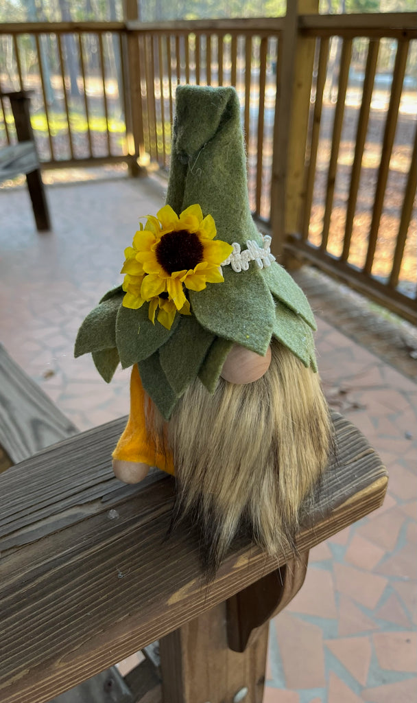 Sunflower Felt Gnome