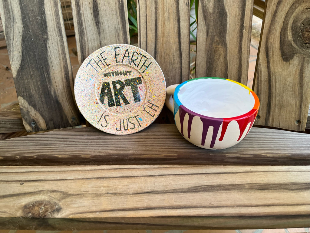 Paint Drip Cup Planter