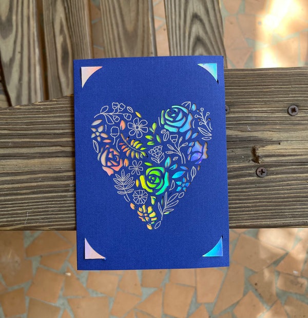 Holographic Anniversary/Wedding/Love Card