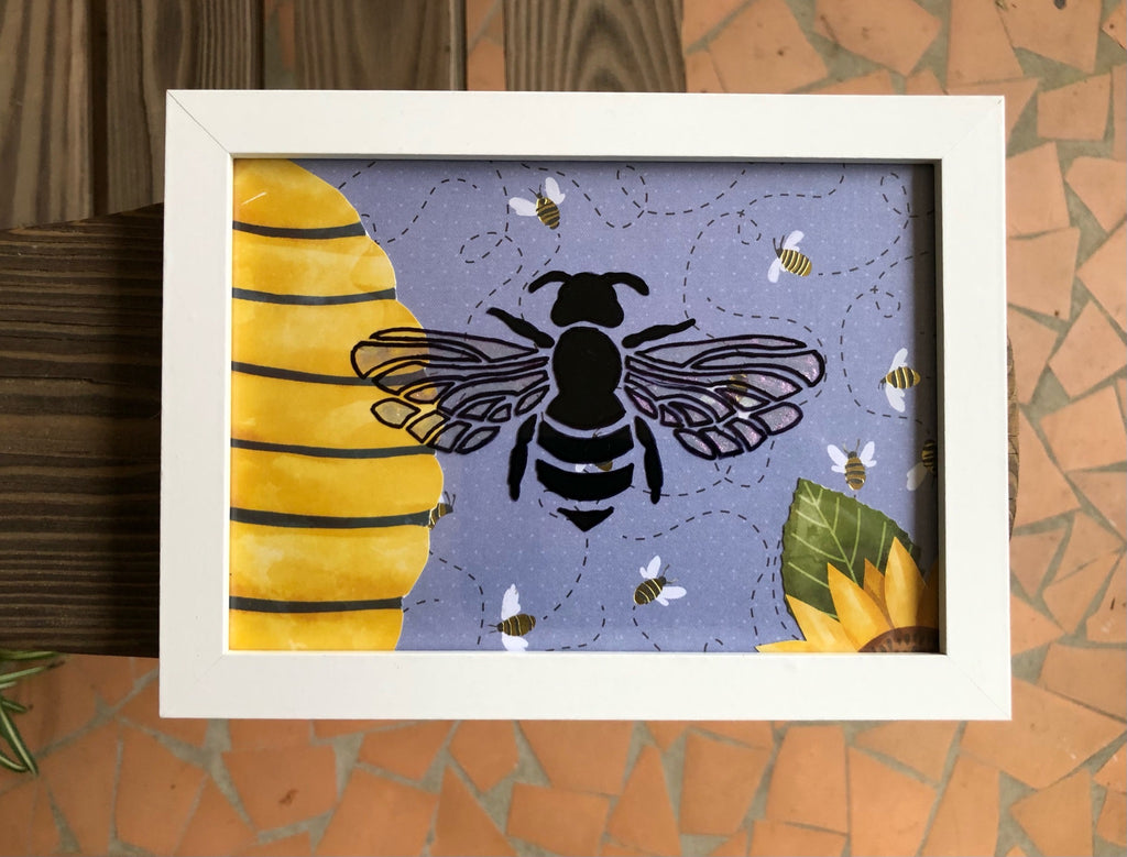 Bumble Bee Painted Frame