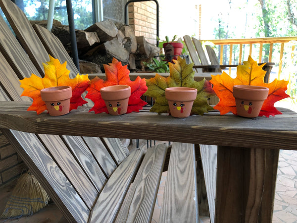 Small Turkey Hand Painted Pot