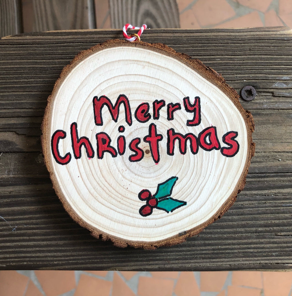 Christmas Hand Painted Wood Ornaments