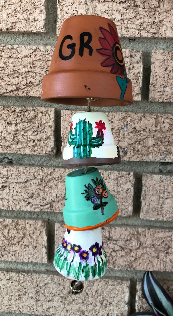 Grow Hand Painted Mini Pot Wind Chime