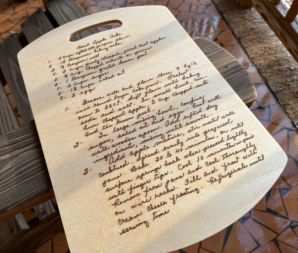 Engraved Recipe Cutting Board
