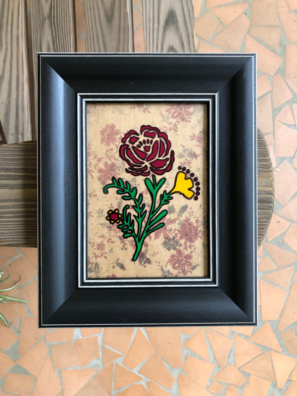 Rose Painted Frame