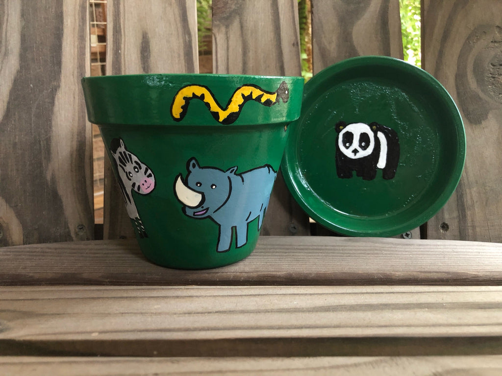 Wild Things Cartoon Painted Pot