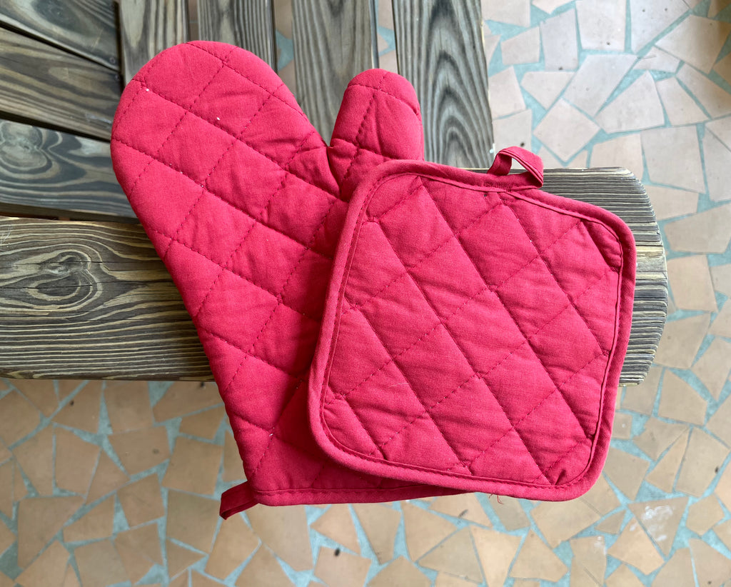 Custom Oven Mitts and Pot Holders without Pocket Bundle
