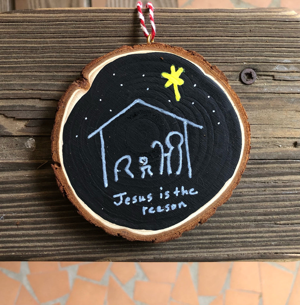 Christmas Hand Painted Wood Ornaments
