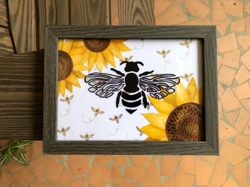Bumble Bee Painted Frame