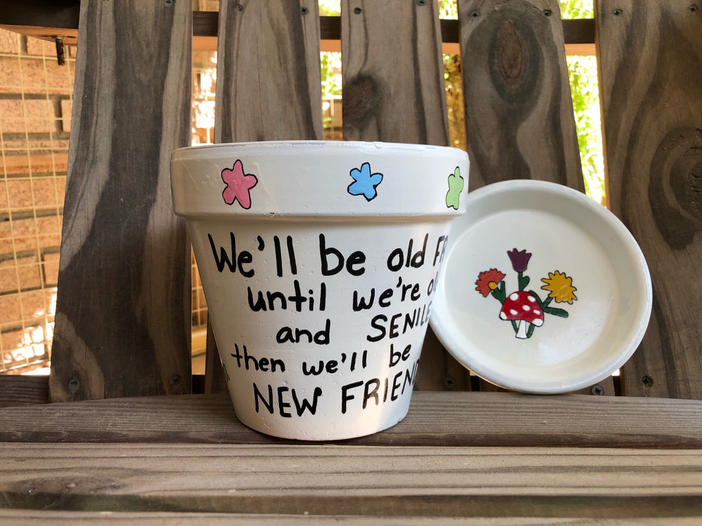 New Friends Gnome Painted Pot
