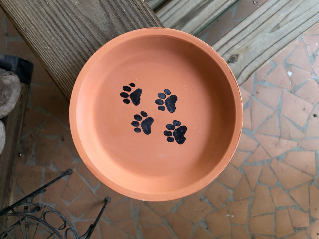 Dog Hand Painted Pot