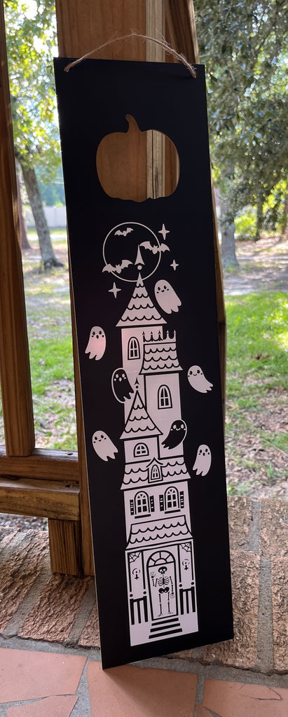 Halloween Spooky Season Welcome Hanging Sign