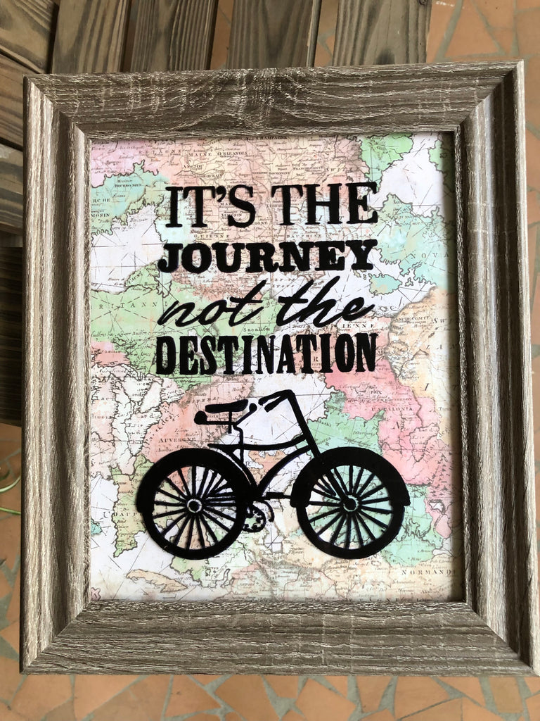 Journey not Destination Painted Frame