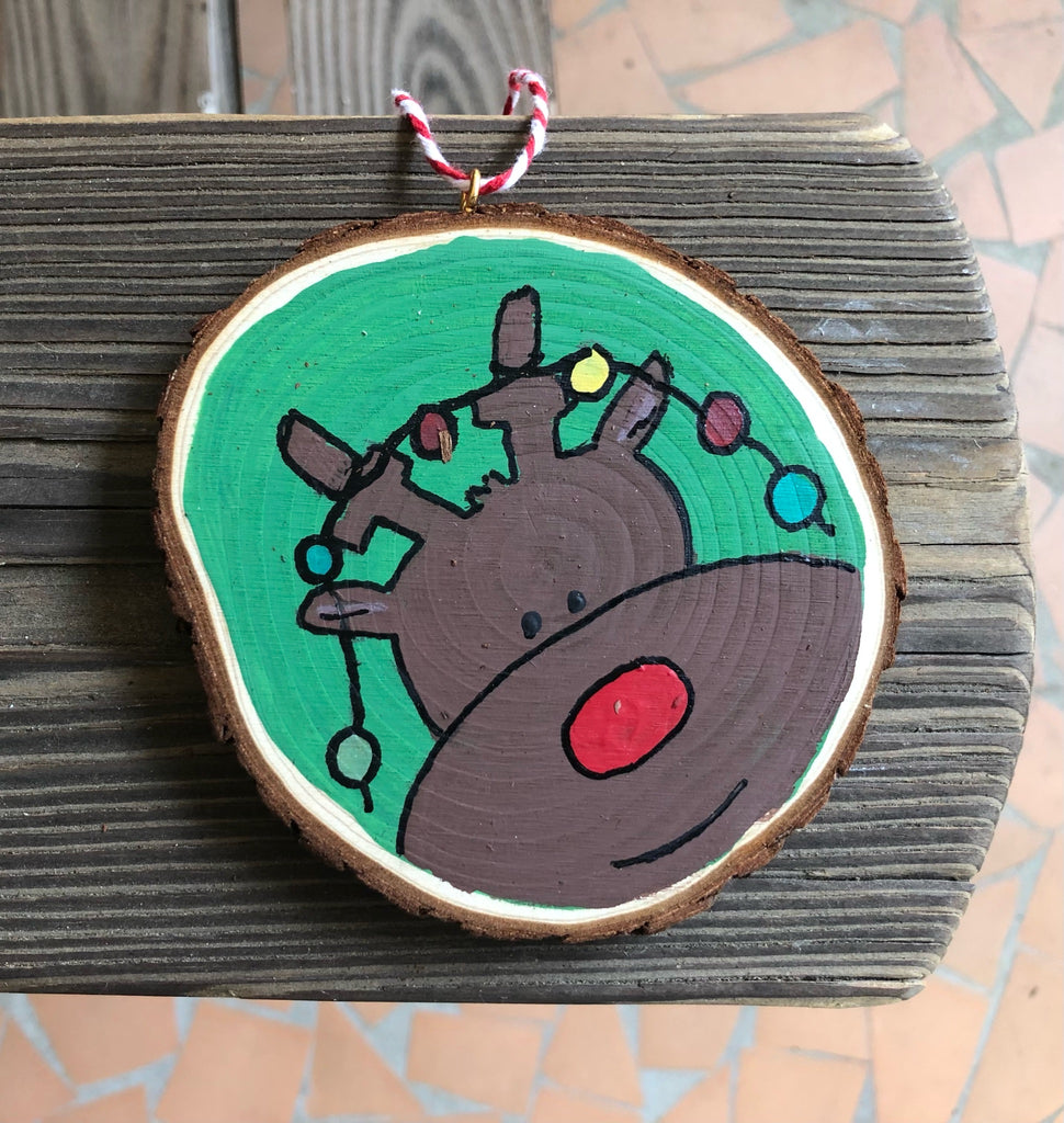 Christmas Hand Painted Wood Ornaments