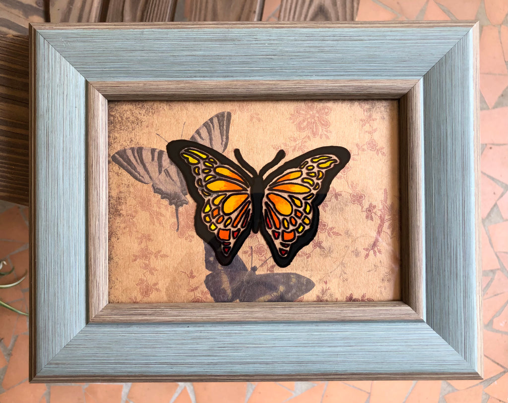 Butterfly Painted Frame