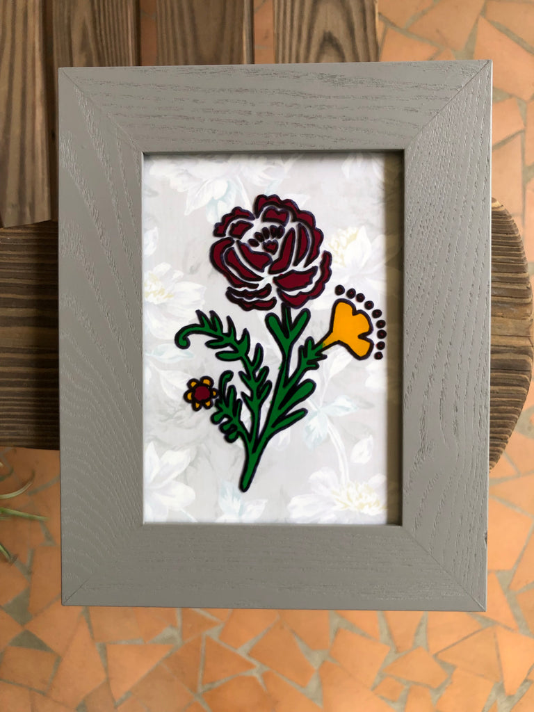 Rose Painted Frame