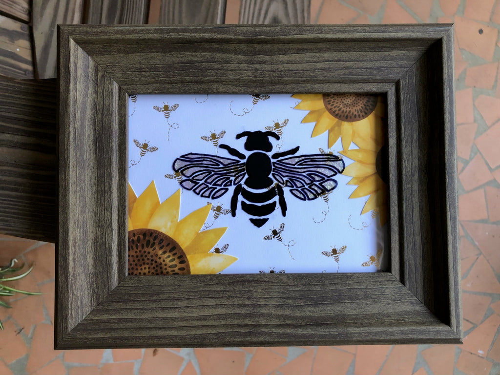 Bumble Bee Painted Frame